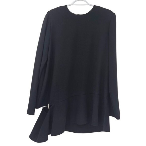 Tibi Hampden Asymmetrical Blouse Top Black Women’s Size 10 NEW Party Evening - Picture 1 of 11